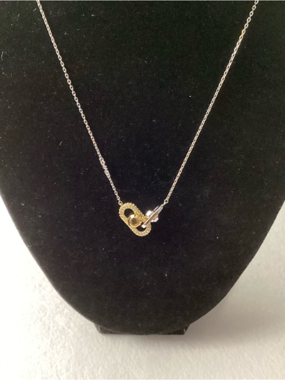 Michael Kors Astor Link Precious Metal-Plated Tone Sterling Silver Pavé Necklace - Picture 2 of 8
